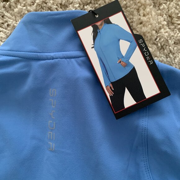 Women's Blue Spyder Active Zip Up Top/Sweater/Sport Jacket Size XS NEW - Picture 4 of 6